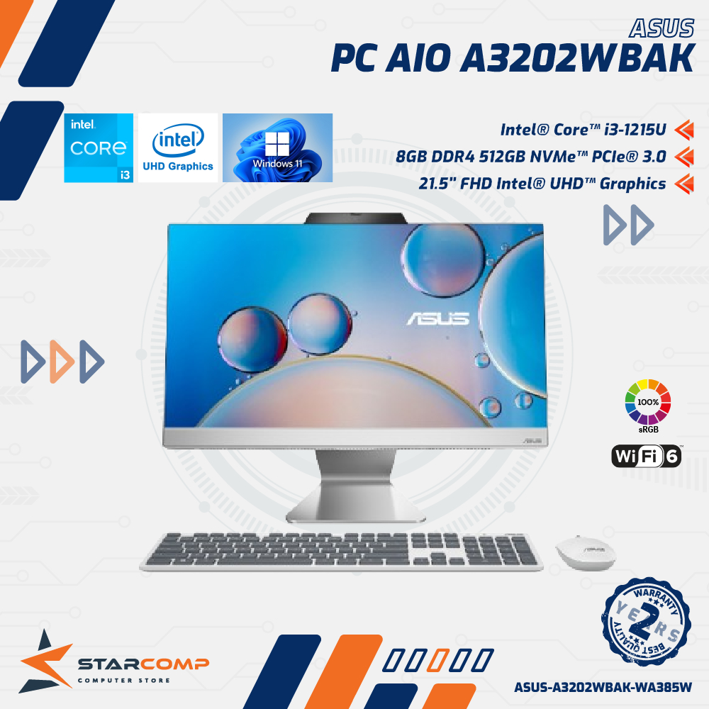 Jual Asus Pc Aio A Wbak Core I U Gb Gb W Fhd All In