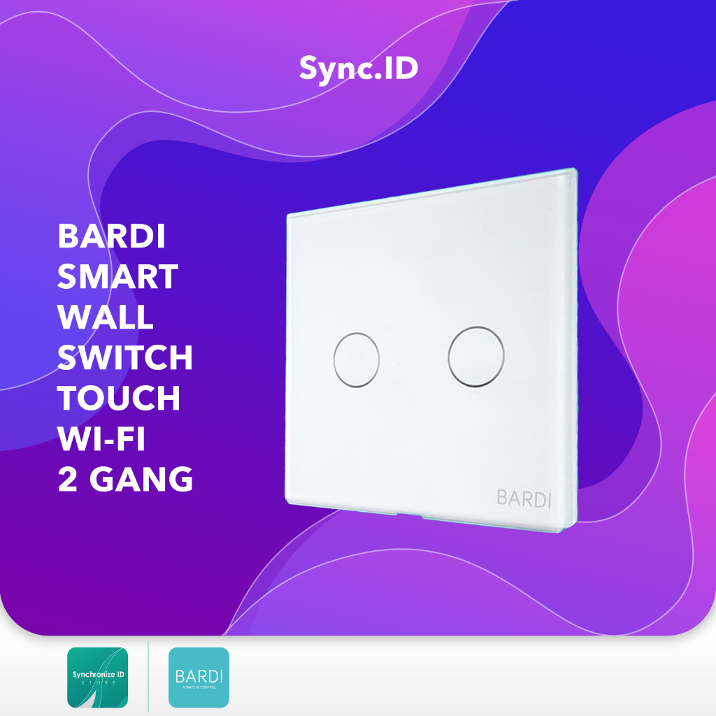 Jual BARDI Smart Wall Switch Touch Wi Fi EU 2 Gang White Shopee