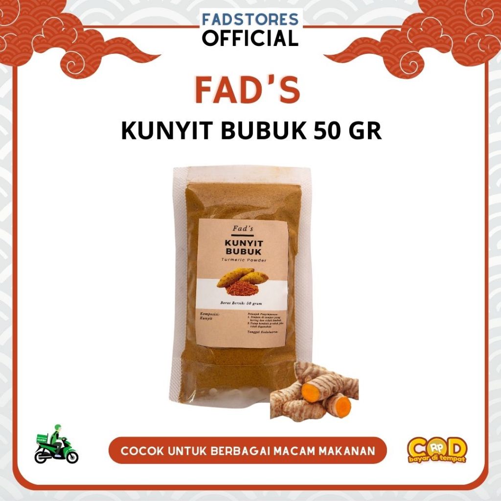 Jual Kunyit Bubuk 50gr Turmeric Powder 50gr Fad S Rempah Bubuk