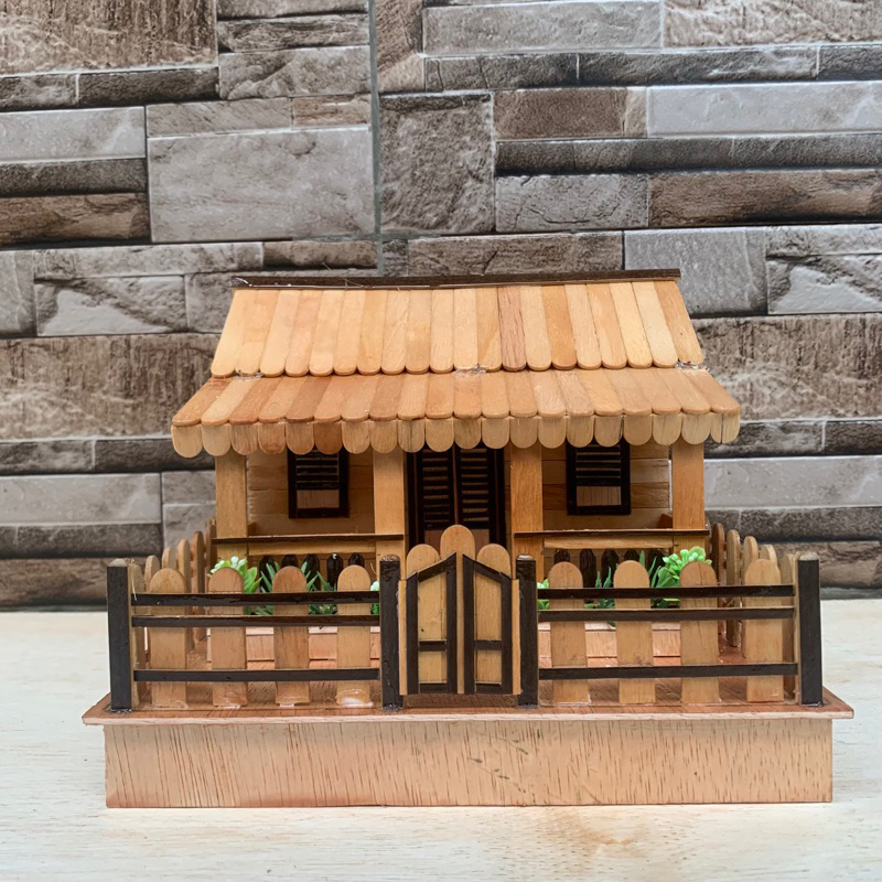 Jual Miniatur Rumah Adat Betawi Rumah Adat Full Stik Kayu Shopee