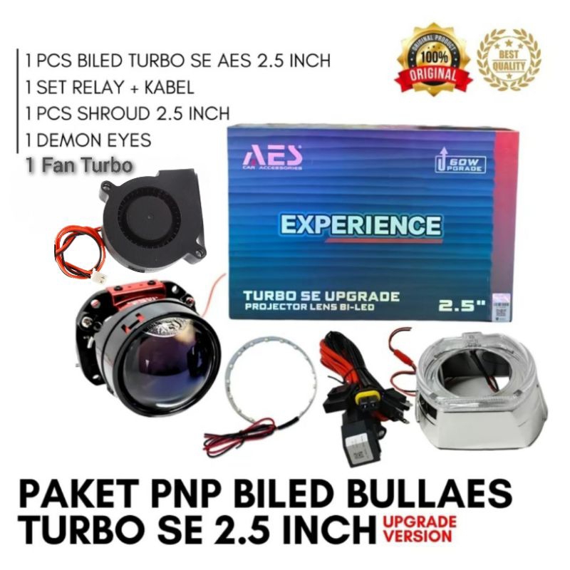 Jual Paket Lampu Biled AES TURBO SE EXPERIENCE Upgrade 60watt Shopee