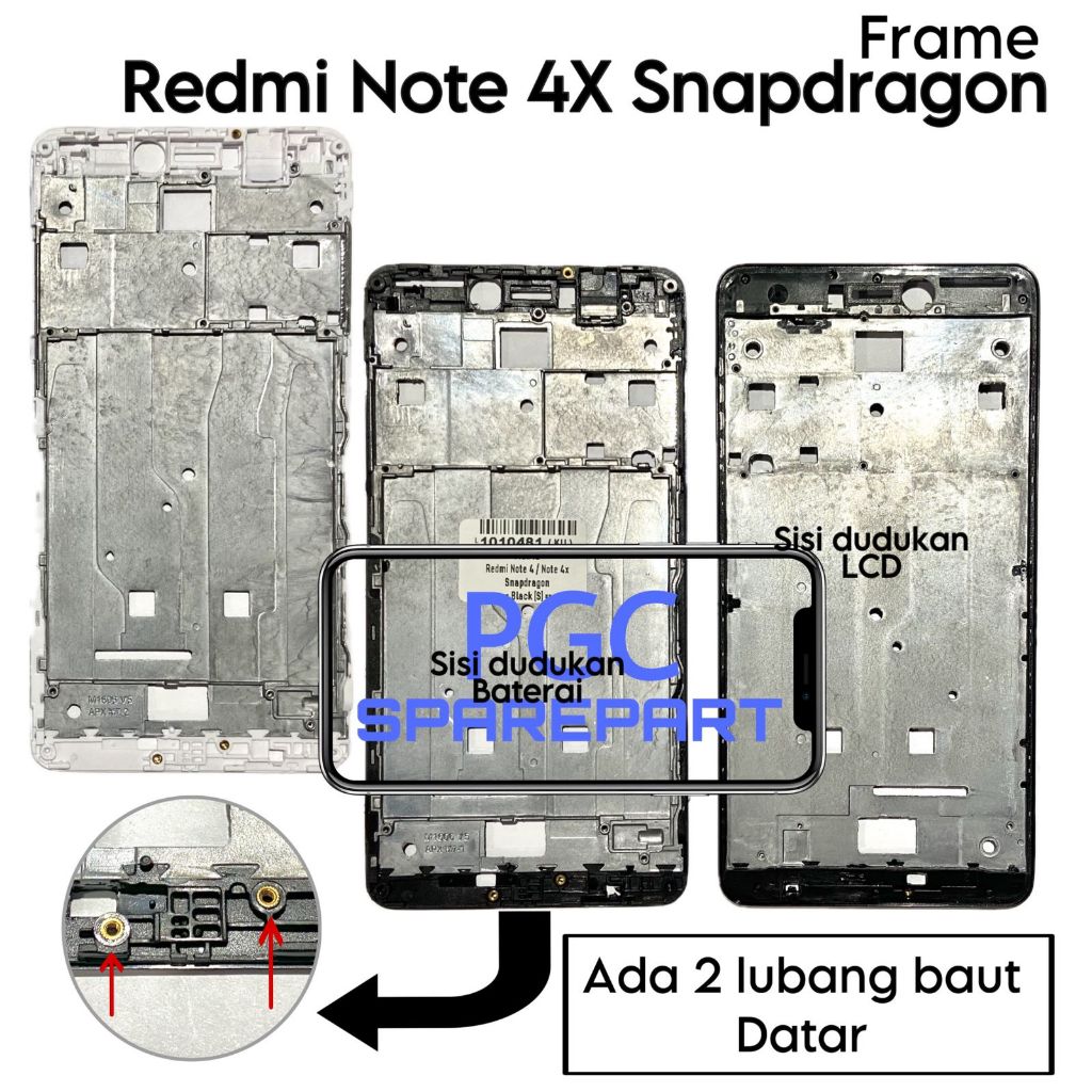 Jual Frame Tulang Tengah Xiaomi Redmi Note X Snapdragon Sd Octa Core