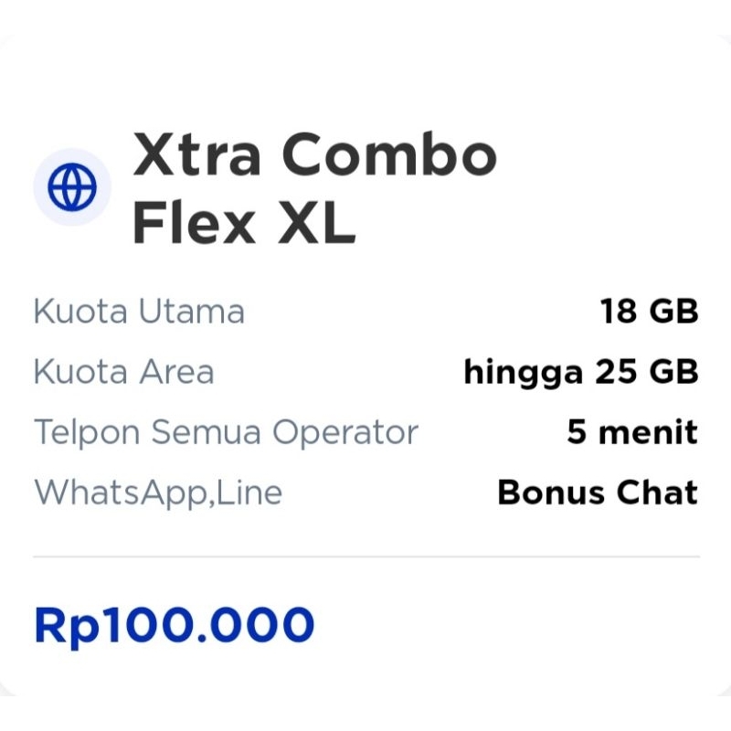 Jual Termurah Kuota Xl Xtra Combo Flex Xtra Combo Combo Vip Combo