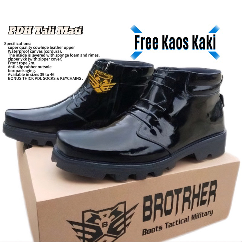 Jual Sepatu Pdh Variasi Tali Mati Kulit Asli Kilap Dan Doff Merk