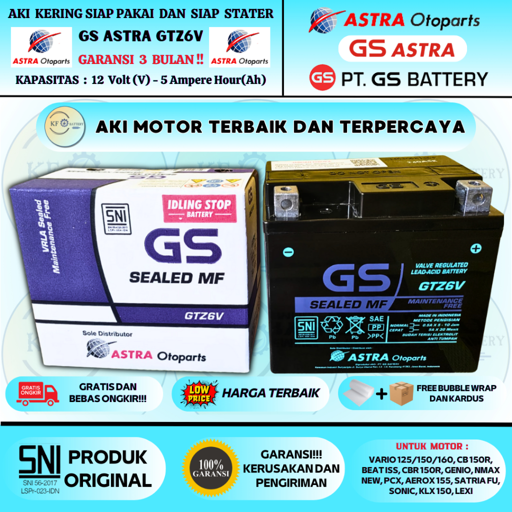 Jual Aki Motor Vario Cb R Beat Iss Scoopy Iss Pcx Gtz V