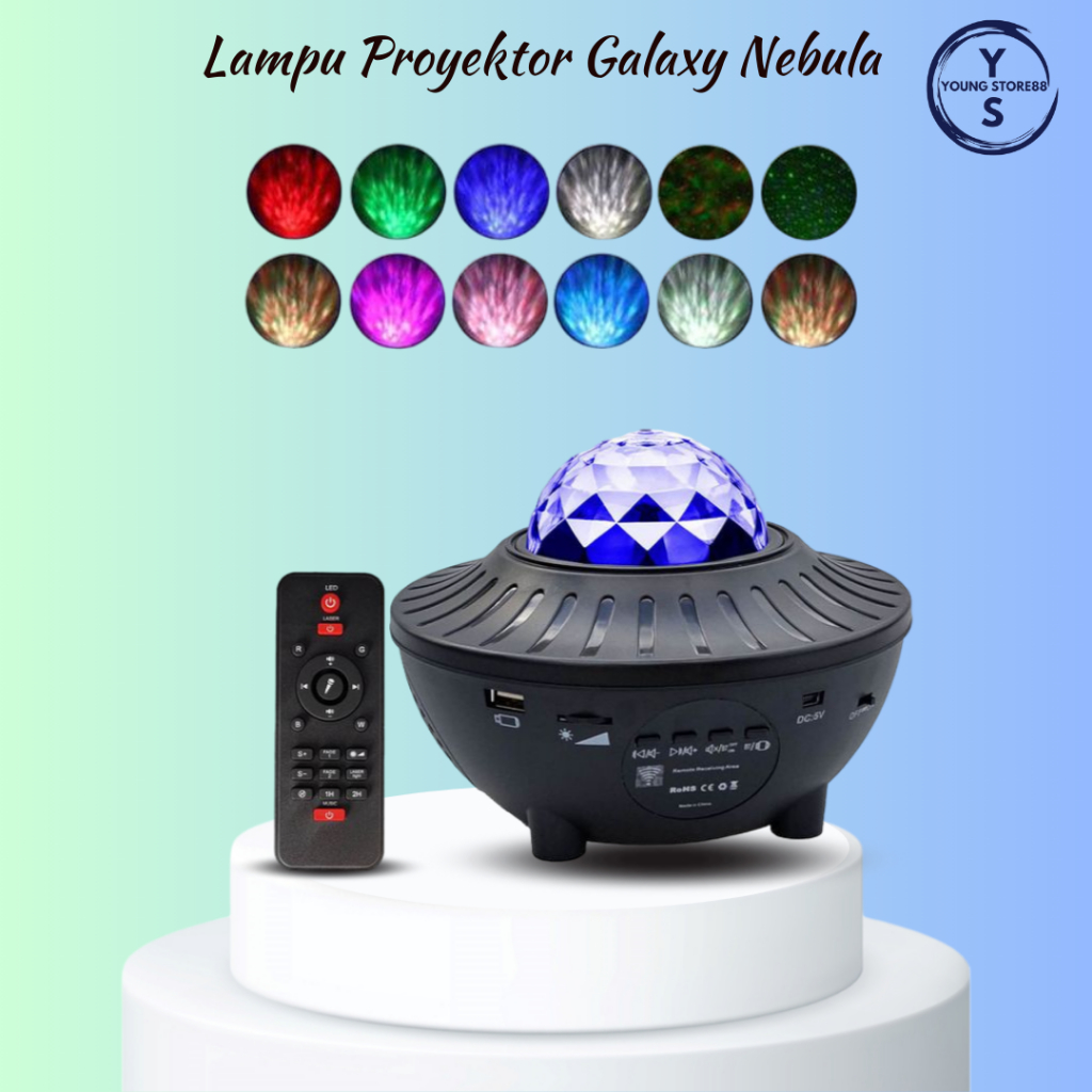 Jual Lampu Proyektor Dengan Speaker Langit Malam Bintang 2in1 Galaxy