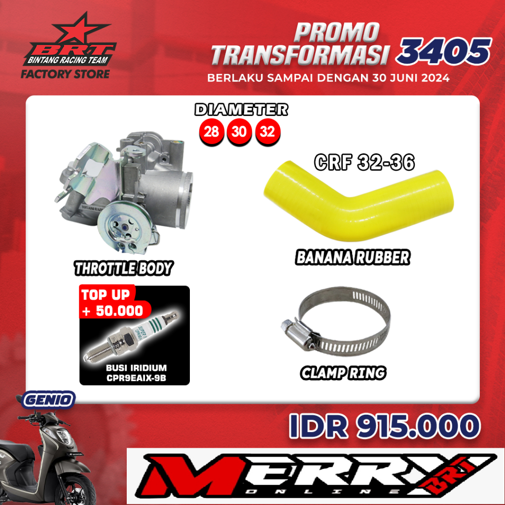 Jual Throttle Body Brt Tb Genio All New Beat Deluxe Street Led All New