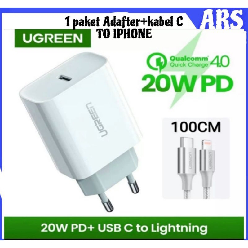 Jual Ugreen Kepala Adaptor Kabel Charger W Pd Fast Charging Usb Mfi