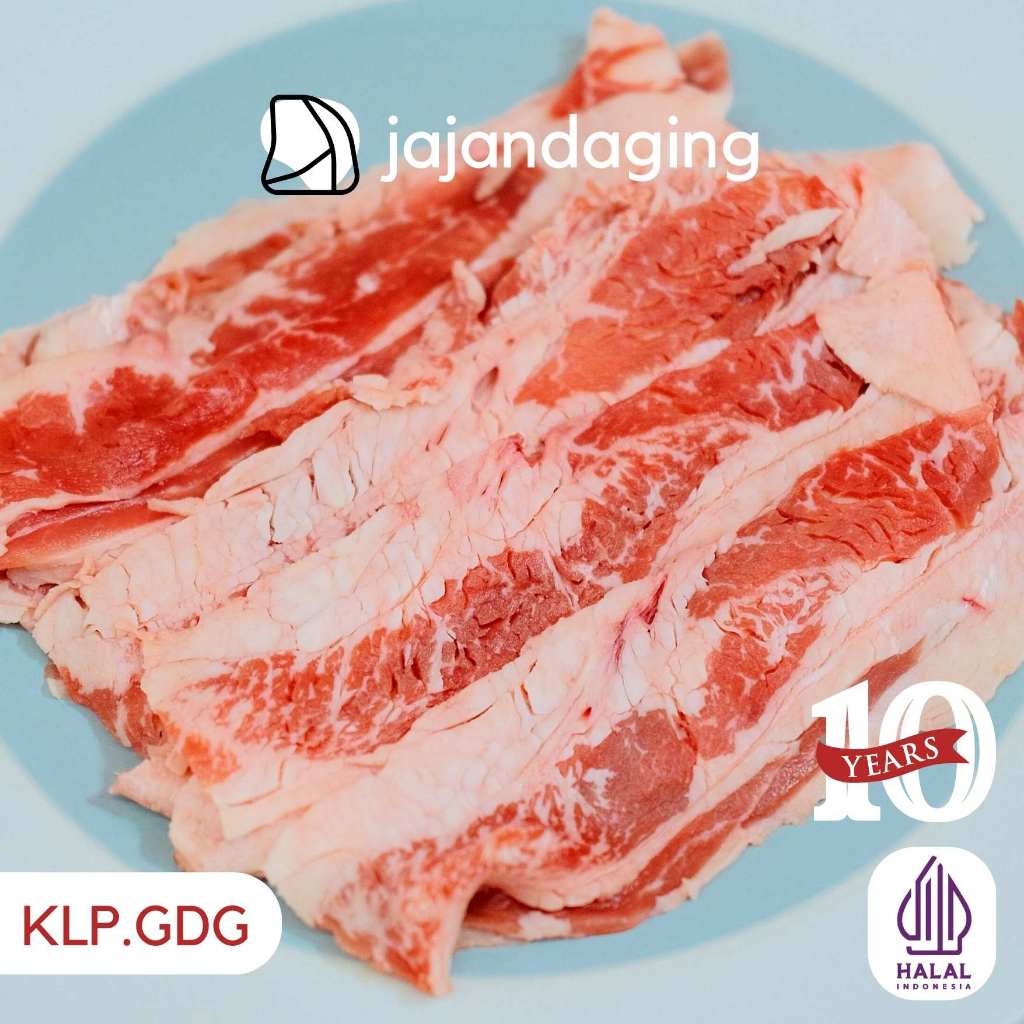 Jual US Slice Beef Shortplate Yoshinoya Beef Premium 1 Kg KLP GADING