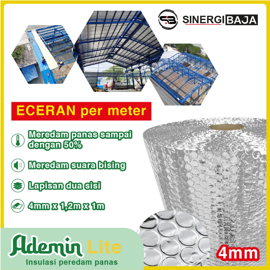 Jual Aluminium Foil Bubble Insulasi Atap Peredam Panas Atap Harga