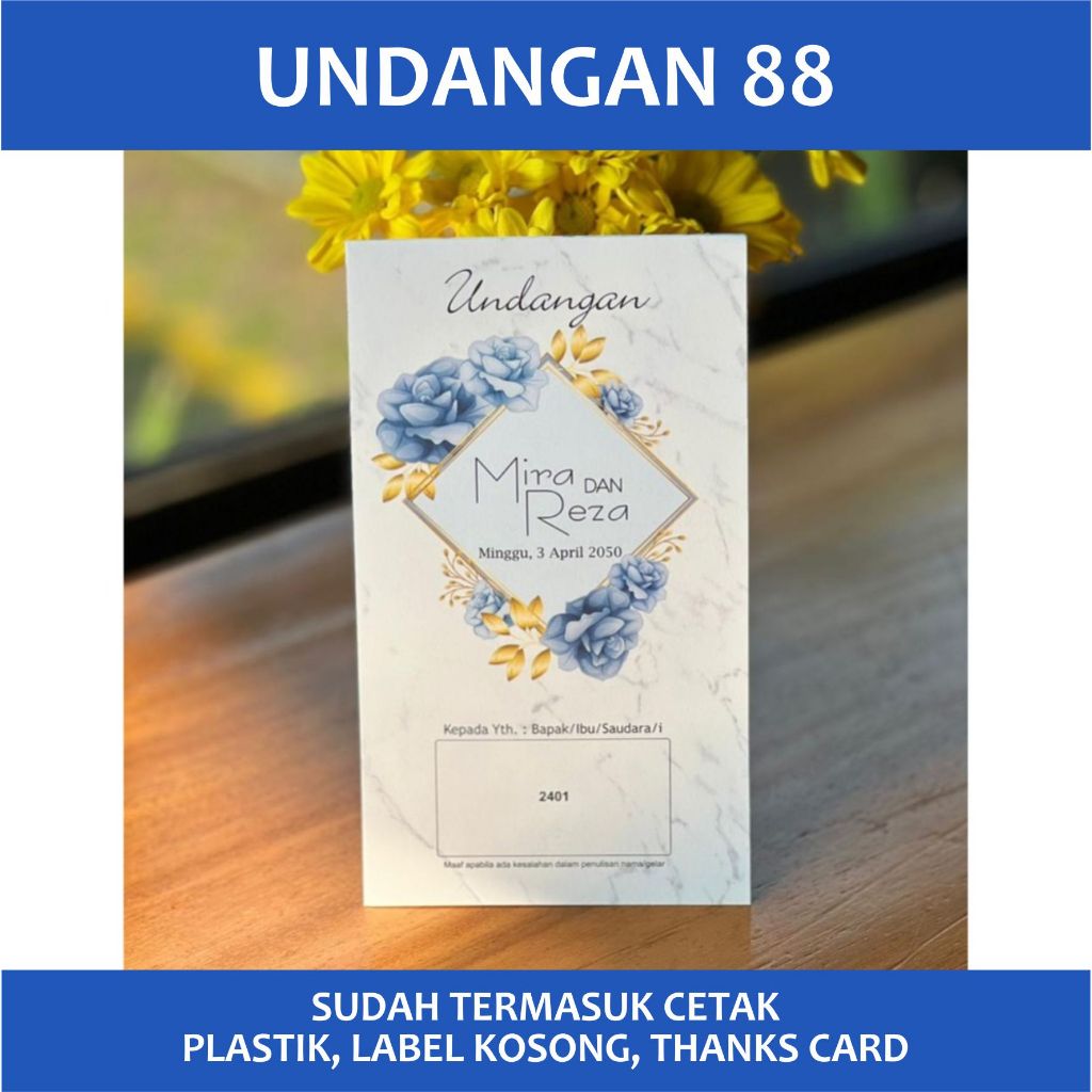 Jual Undangan Pernikahan Aesthetic Rustic Cantik Elegan Murah Simpel