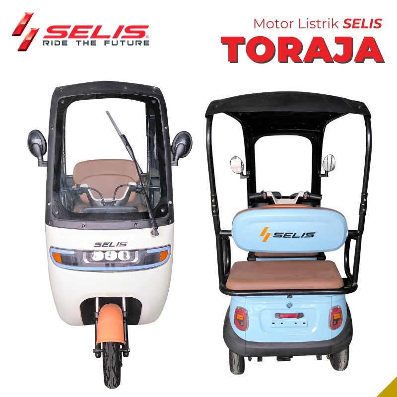 Jual SELIS Toraja Motor Listrik Roda 3 Anti Hujan Dewasa Shopee