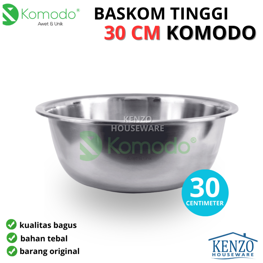 Jual Baskom 30 36 40 Adonan Sayur Buah Stainless Wadah Mangkok Besar