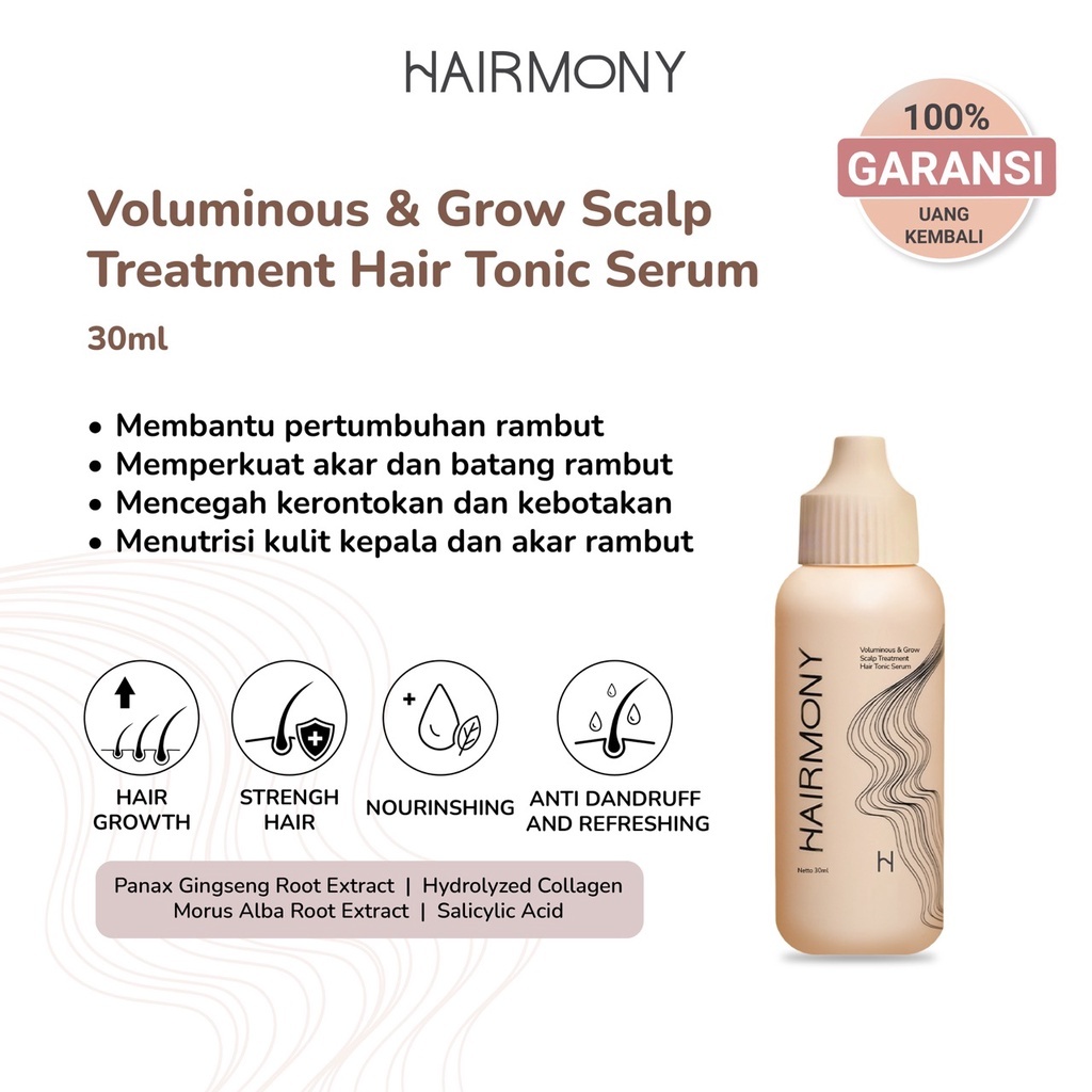 Jual Hairmony Voluminous Grow Scalp Treatment Hair Tonic Serum