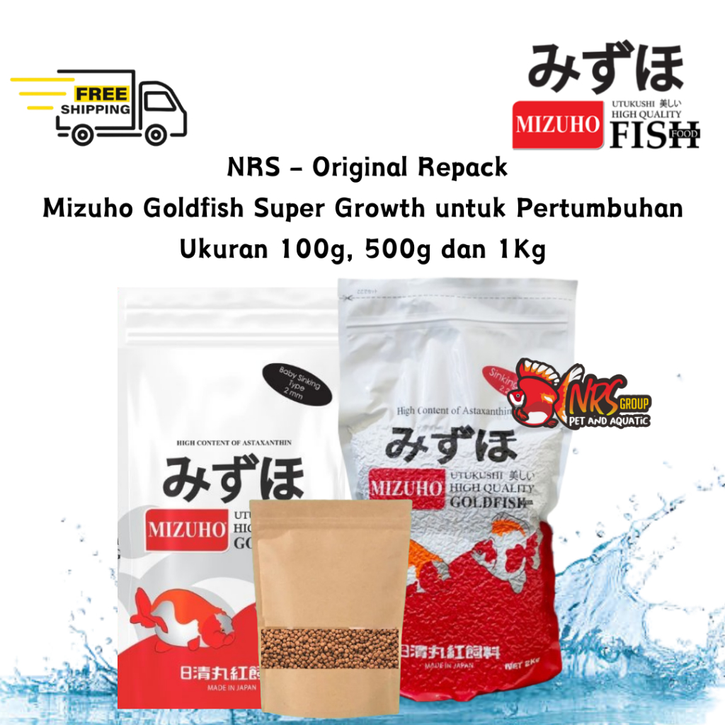 Jual Repack MIZUHO Goldfish SUPER GROWTH Pelet Pakan Ikan Koki Mizuho