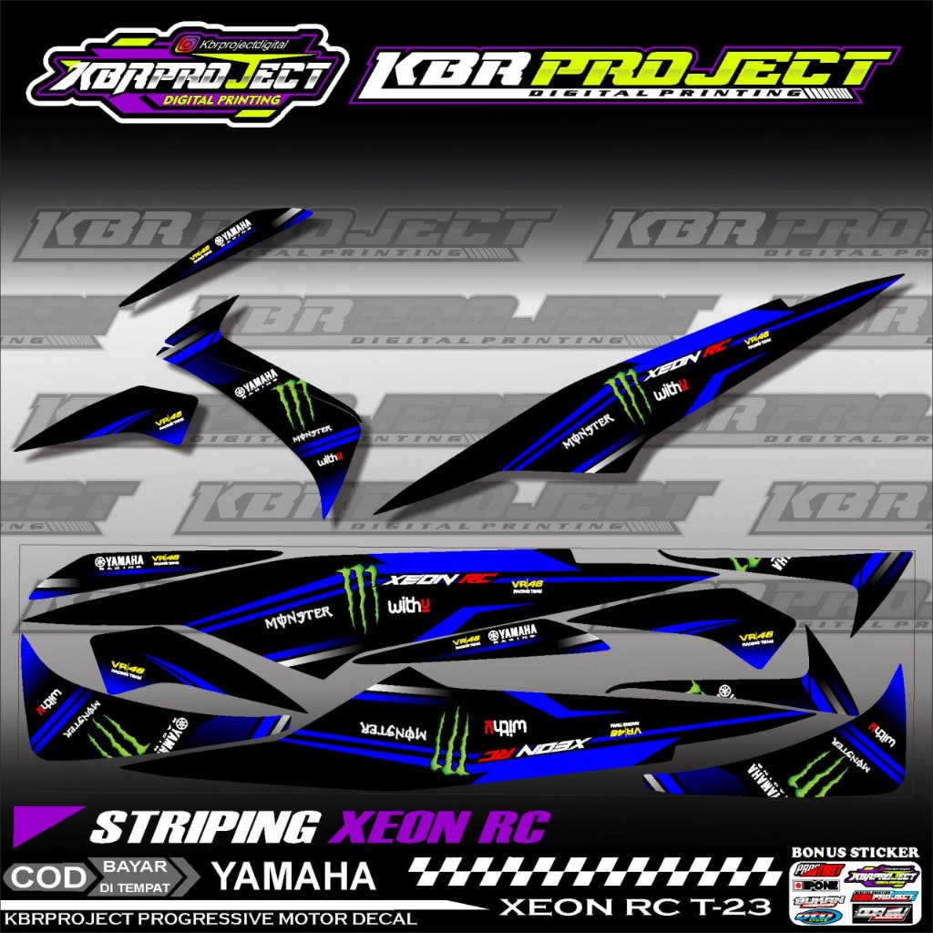 Jual Xeon Rc Stiker Striping Premium Motor Keren Lis Variasi Xeon Rc