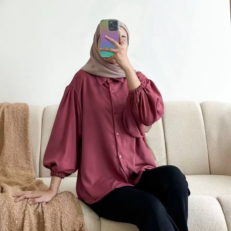 Jual Zea Puffy Blouse Shakilla Shopee Indonesia