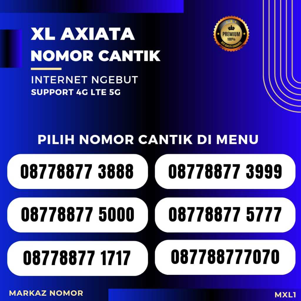 Jual Kartu Perdana Nomor Cantik Xl Axiata Support G G Lte Tinggal