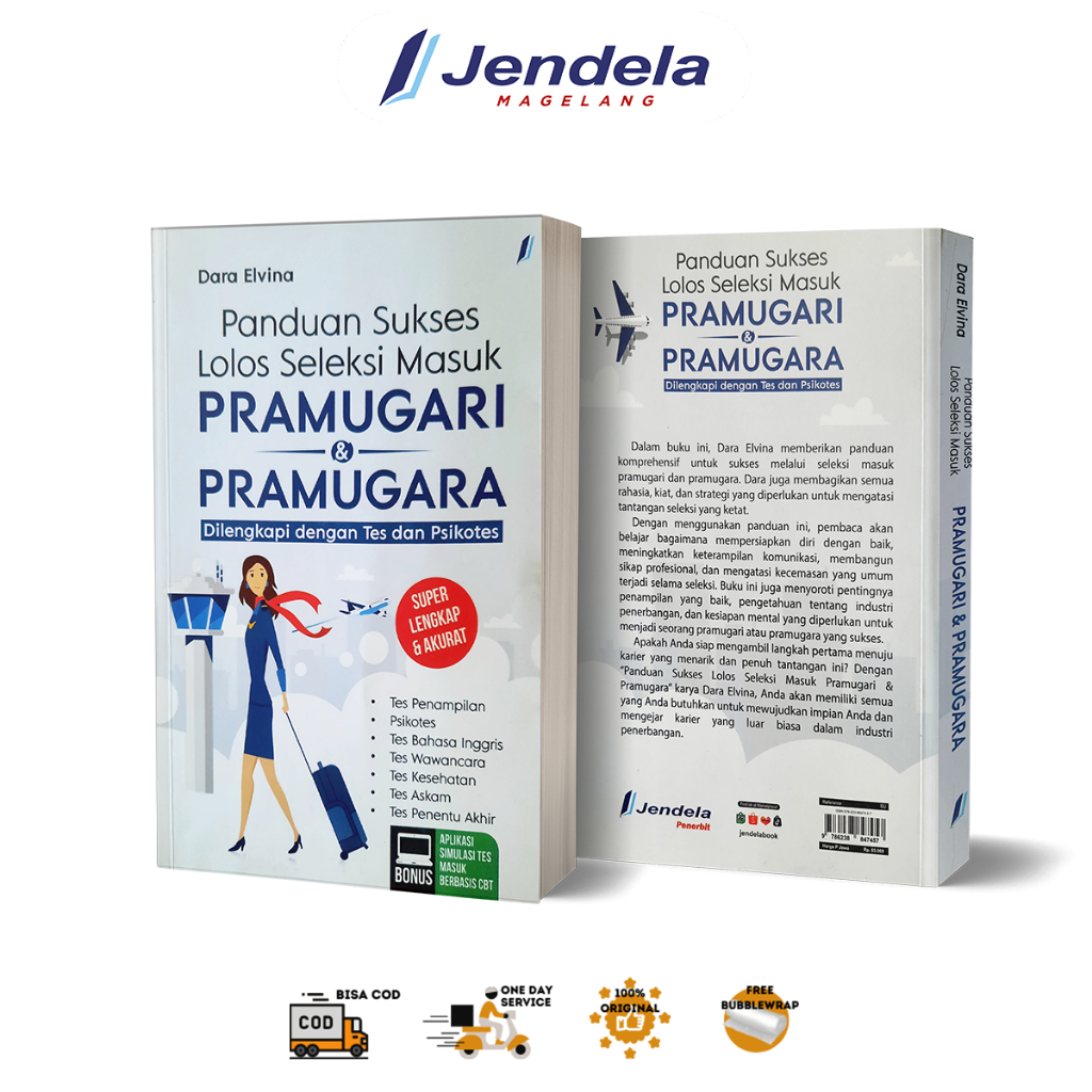 Jual Buku Panduan Sukses Lolos Seleksi Masuk Pramugari Pramugara