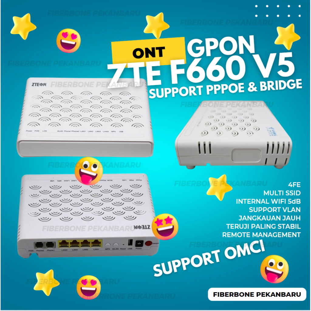 Jual ONT GPON ZTE F660 V5 SUPPORT OMCI PPPOE BRIDGE Shopee Indonesia