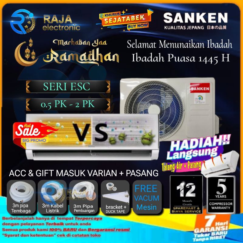 Jual AC SANKEN 1 PK NEW 09 G Series GOLD FIN LOW WATT VITAMIN C