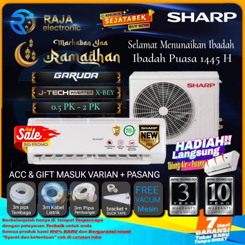 Jual AC SHARP INVERTER 1 2 PK 2 PK Seri X BEY X ZY GARUDA Series