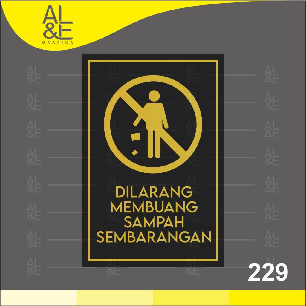 Jual 229 Stiker Dilarang Membuang Sampah Sembarangan Sticker Vinyl