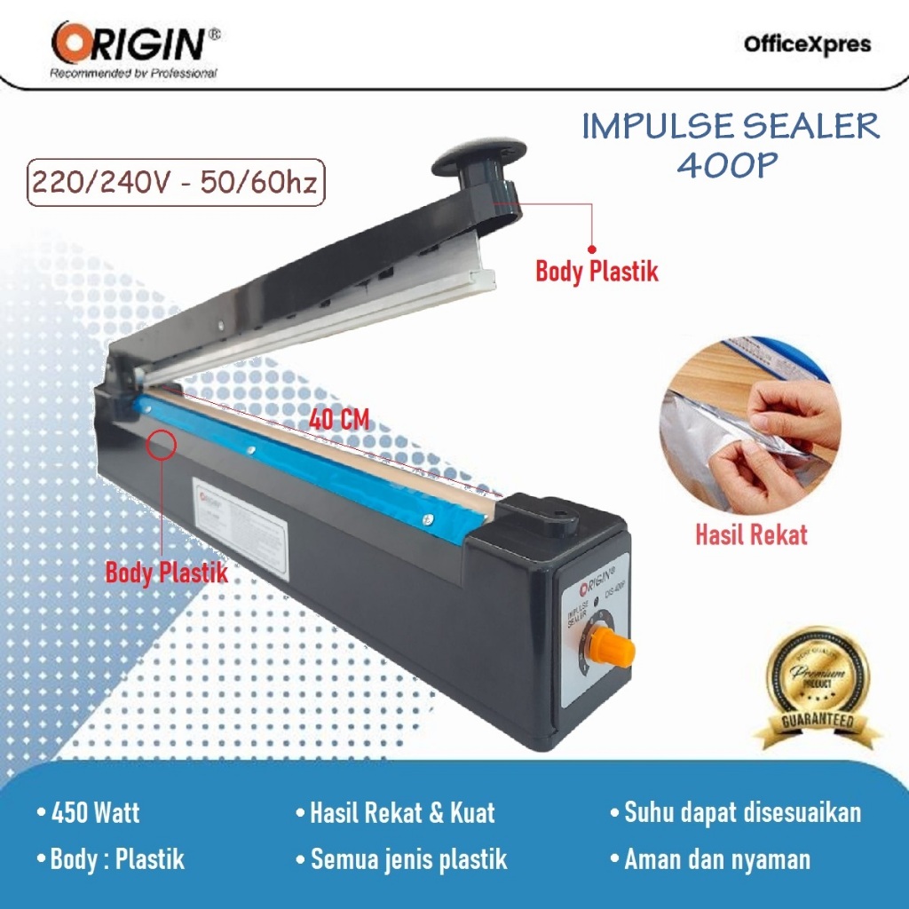 Jual Alat Pres Plastik 400 Alat Perekat Plastik Impulse Sealer 40