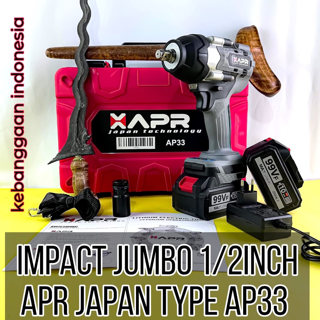 Jual Impact Wrench APR JAPAN JUMBO FACELIFT 99V 1800NM 1 2inch Fullset