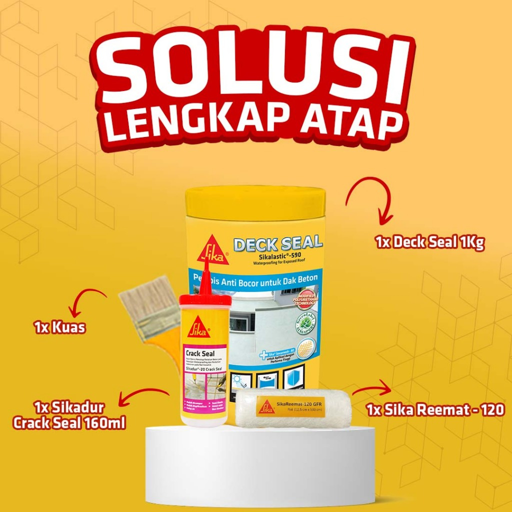 Jual Sika Bundling Solusi Lengkap Atap Sikalastic DeckSeal 1Kg