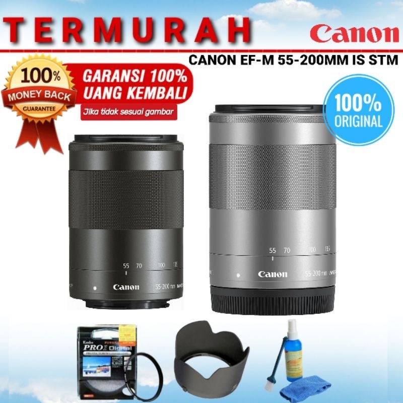 Jual LENSA TELE CANON EFM 55 200MM IS STM BERGARANSI DAN ORIGINAL