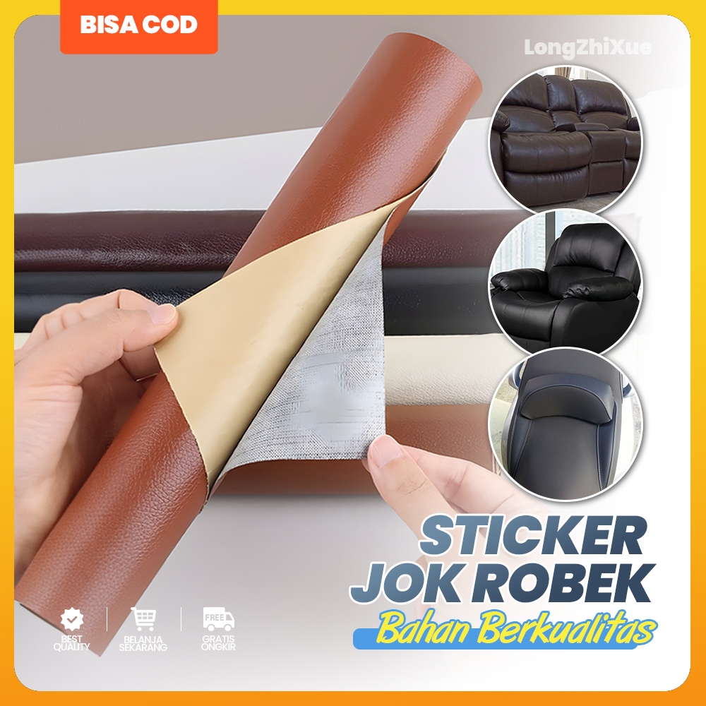 Jual Stiker Kulit Tempel Sofa Bangku Robek Tambal Kursi Jok Motor