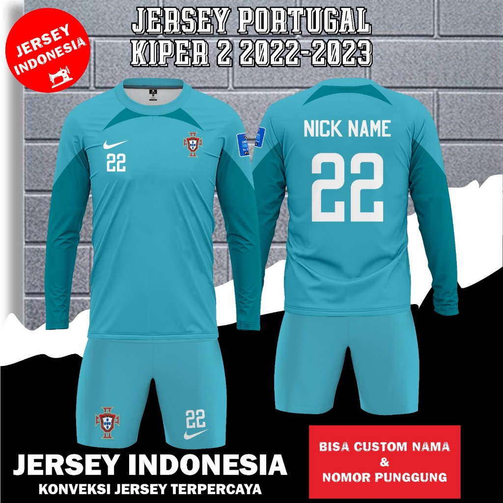 Jual Jersey Sepak Bola Timnas Portugal Kiper Lengan Panjang