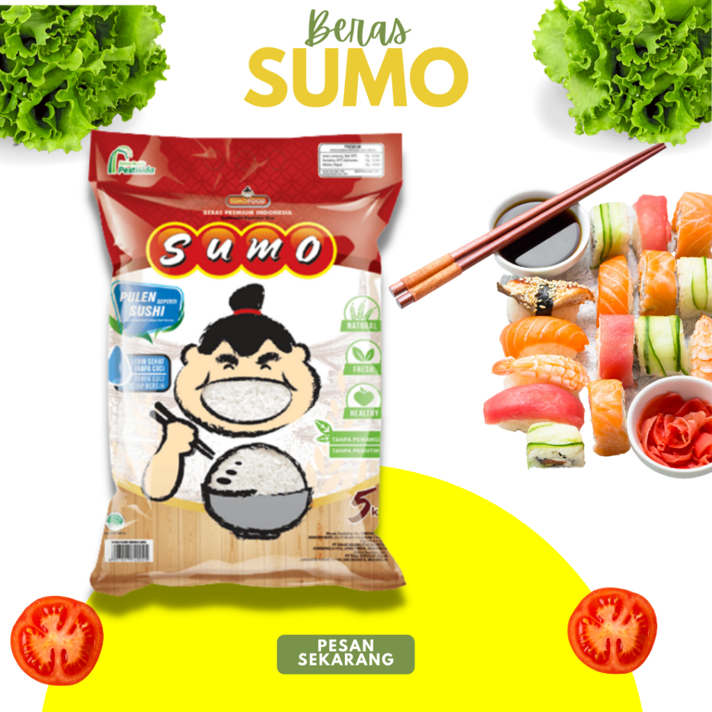 Jual BERAS SUMO KEMASAN MERAH 5 KG BERAS PULEN PREMIUM 5KG Shopee