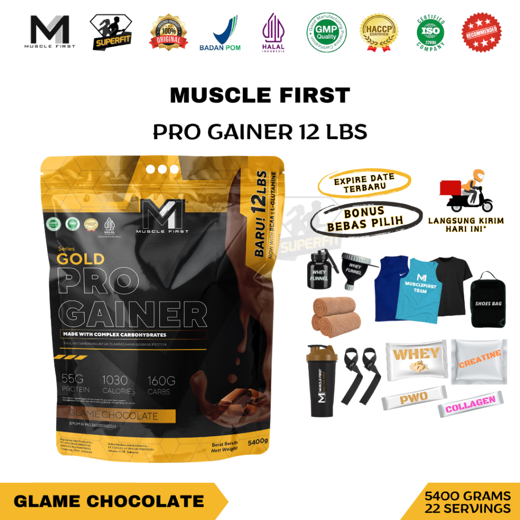 Jual Muscle First Pro Gainer Lbs M Bulk Bulking Fit Fitness Gym