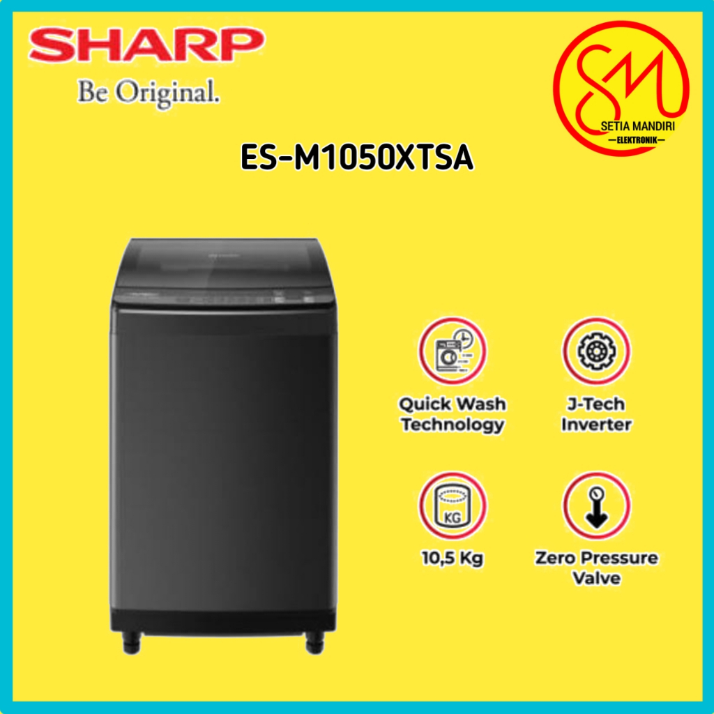 Jual MESIN CUCI SHARP ESM 1050 10 5KG 1 TABUNG ESM1050 TOP LOADING