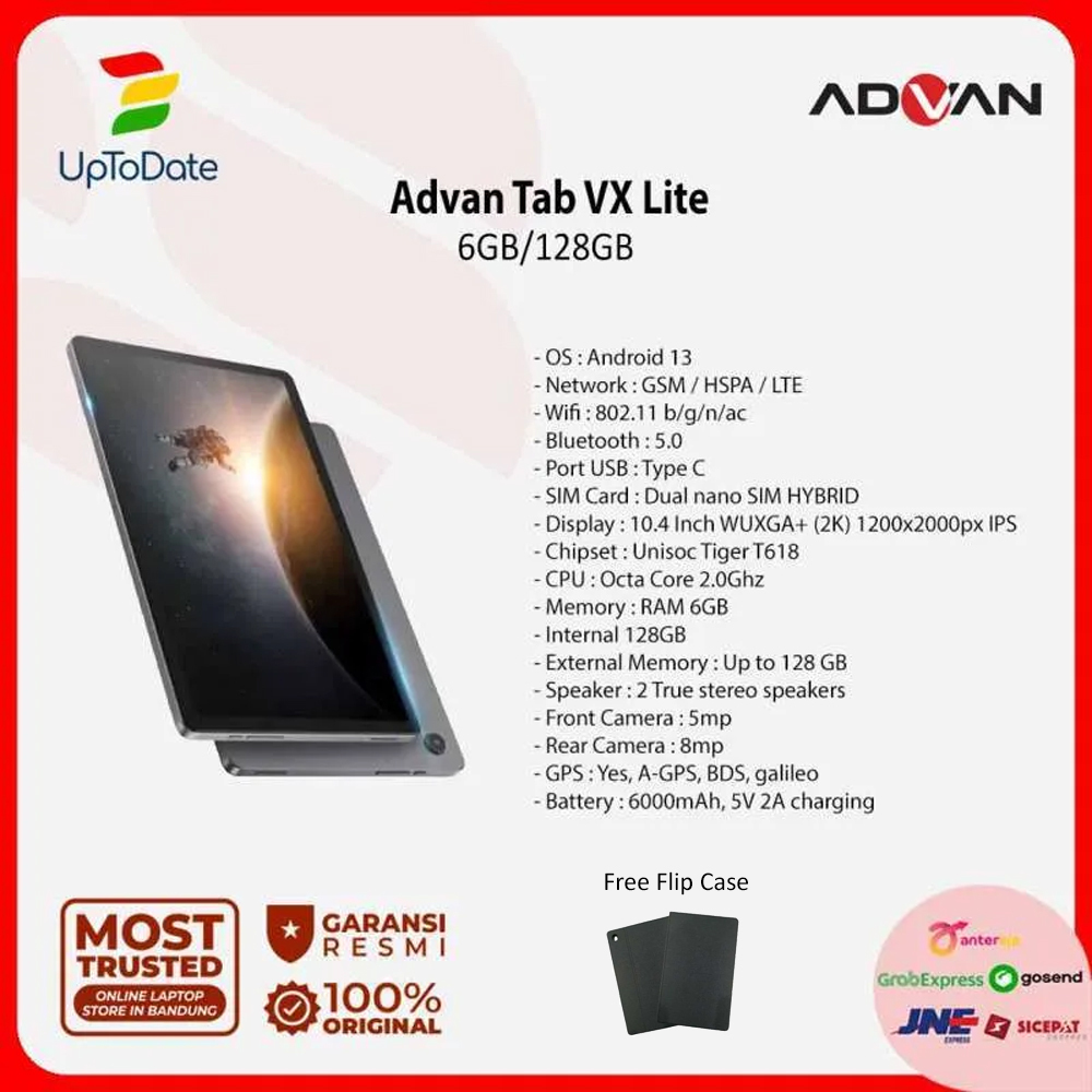 Jual ADVAN TABLET VX LITE 10 4 Octa Core 2 0Ghz Dual SIM Card 4G LTE