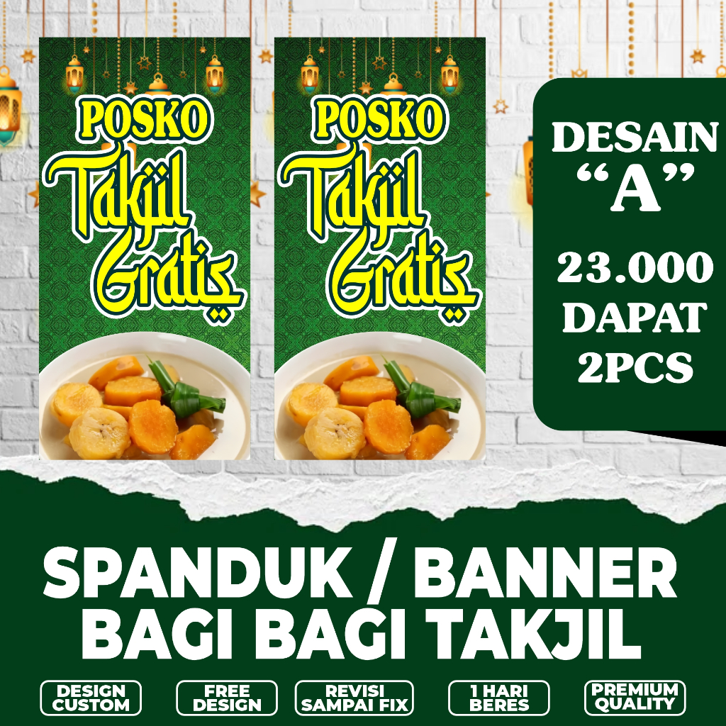 Jual Spanduk Takjil Gratis Dapat Pcs Kiri Kanan Banner Bagi Bagi