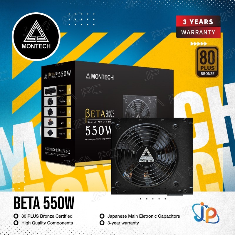 Jual Montech Beta 550W PSU Power Supply 80 Bronze Shopee Indonesia