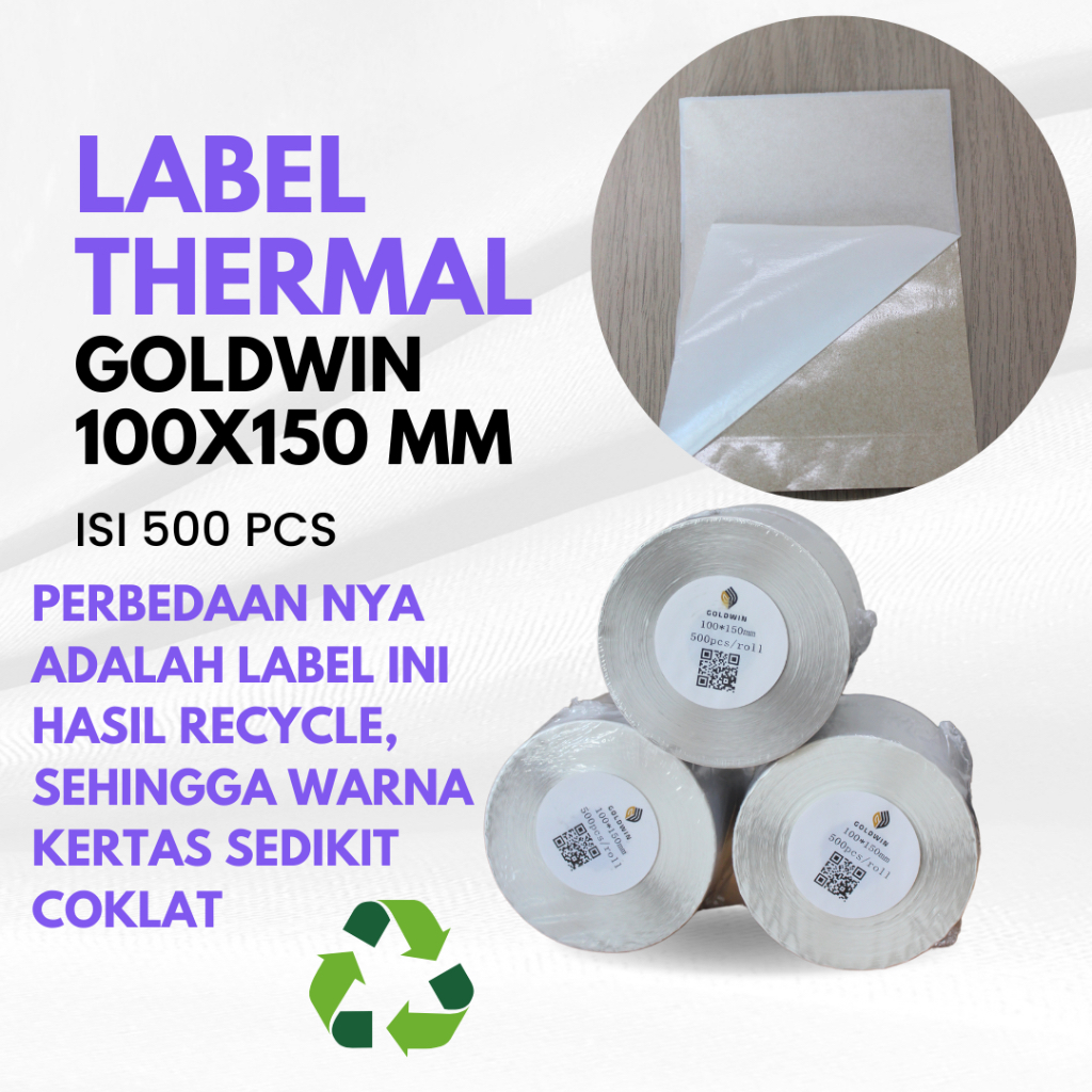 Jual Label Stiker Thermal 100x150 Mm 10x15cm 500pcs Shopee Indonesia