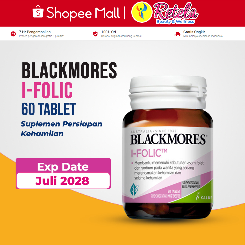 Jual Blackmores I Folic Tablet Promil Suplemen Pendukung