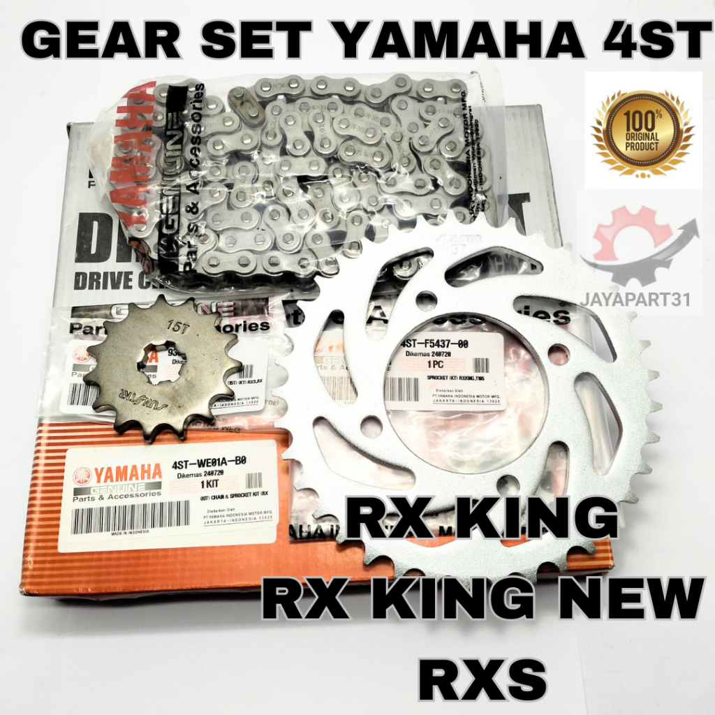 Jual GEAR SET RANTAI FULL SET YAMAHA KUALITAS ASLI ORIGINAL YAMAHA RX