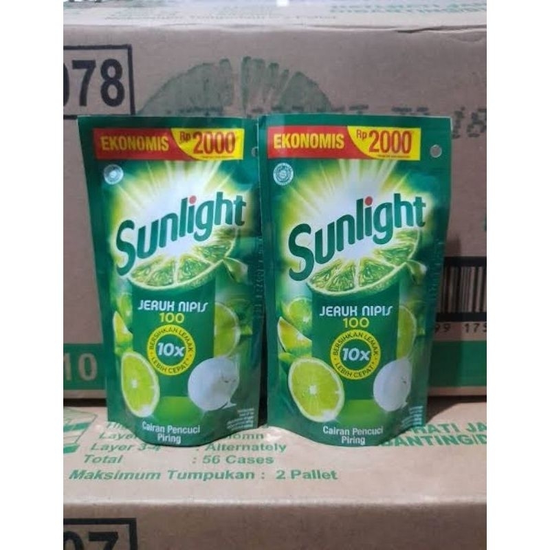 Jual Sunlight Ekonomis 2000 Sabun Cuci Piring Jeruk Nipis 90ML Shopee