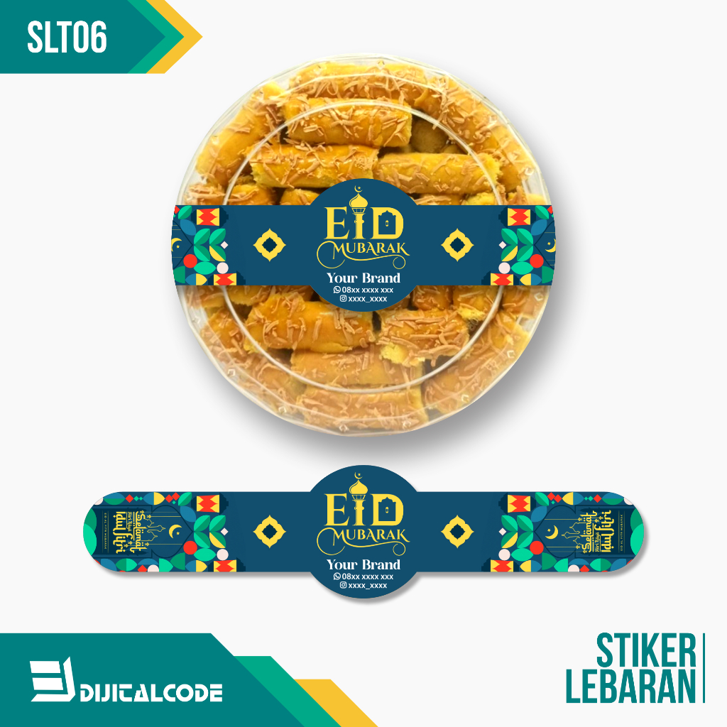 Jual Slt Stiker Label Parcel Segel Toples Kue Lebaran Idul Fitri