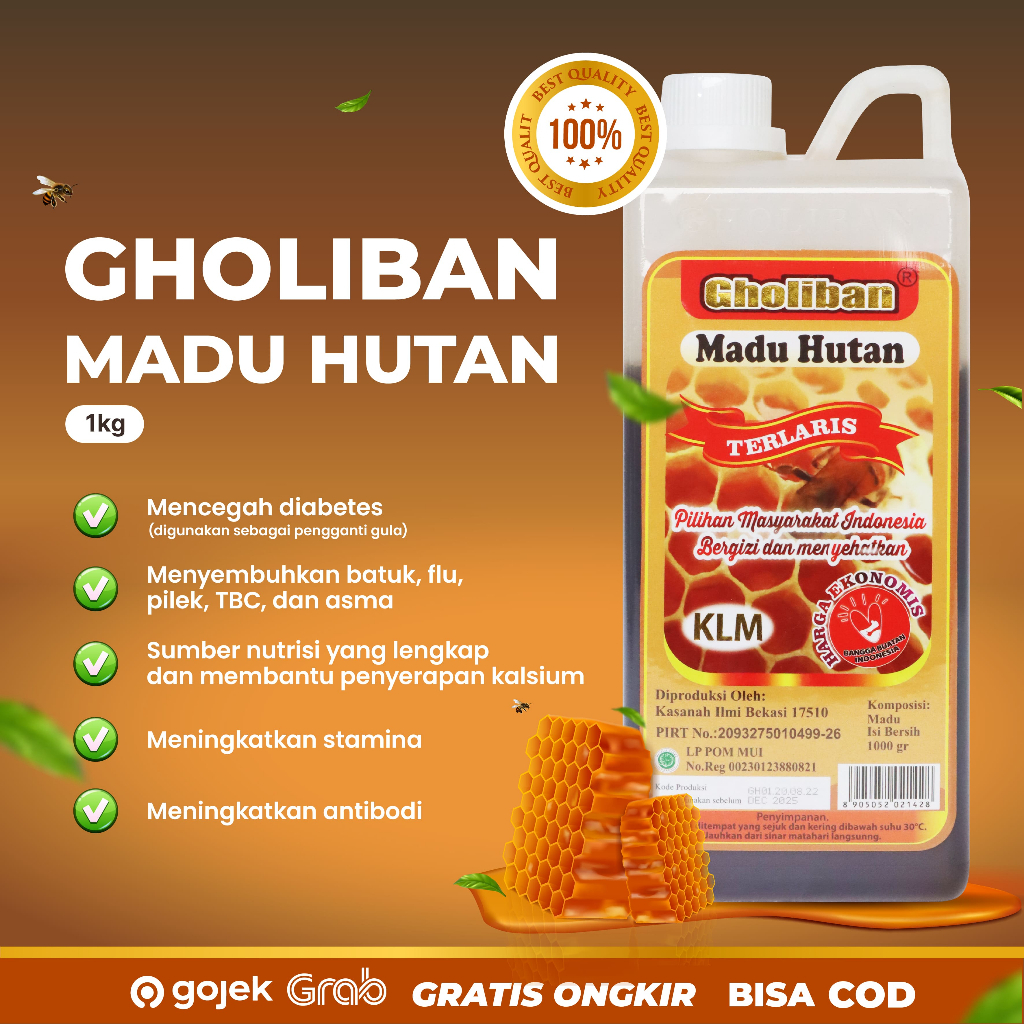 Jual Madu Hutan Kalimantan Gholiban 1kg Original Madu Hutan Asli