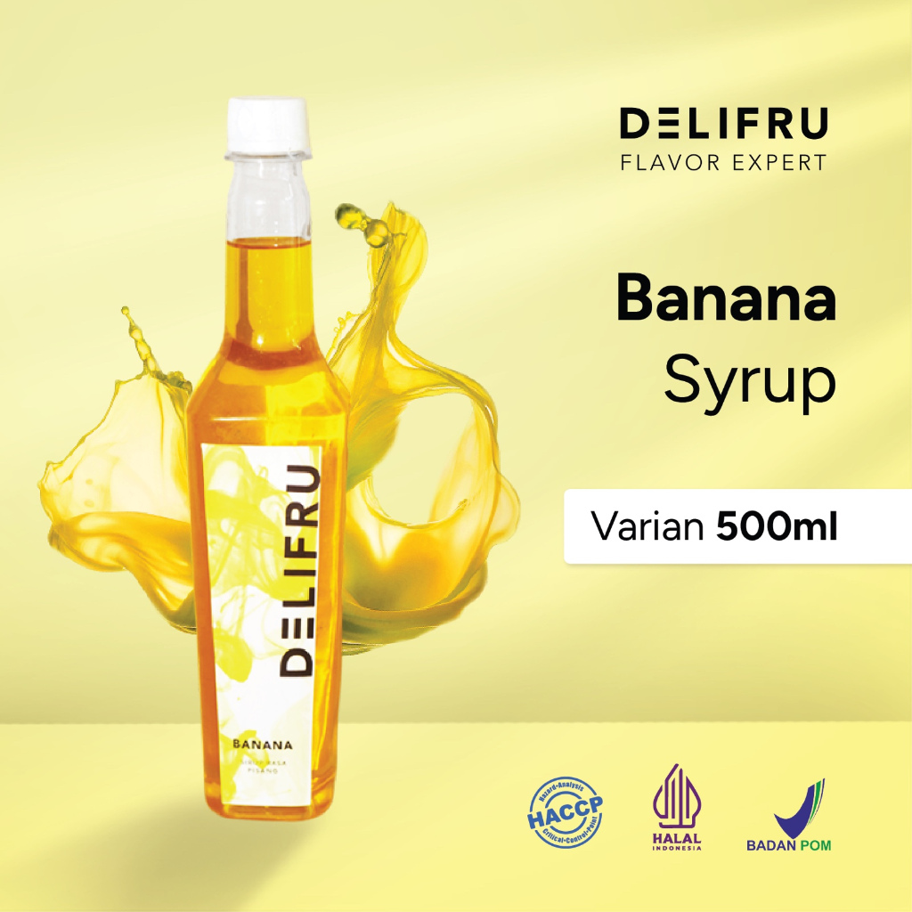 Jual Syrup Banana Delifru 500 Ml Sirup Pisang Premium Shopee Indonesia