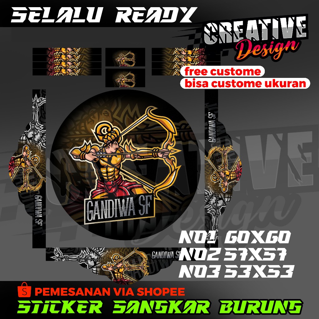 Jual Sticker Sangkar Burung Murai Batu Custom Shopee Indonesia