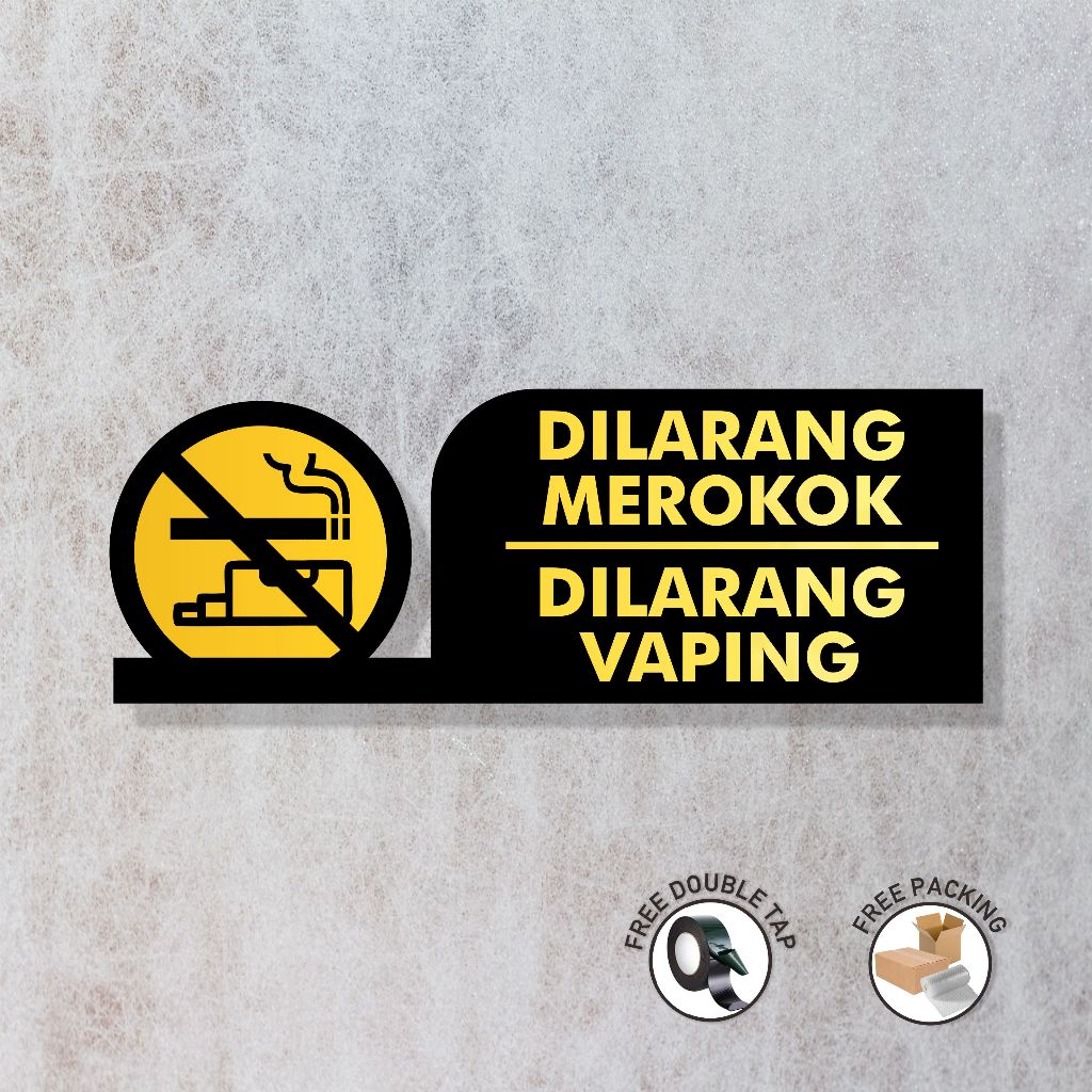 Jual Sign Akrilik Dilarang Merokok Dilarang Vaping Shopee Indonesia