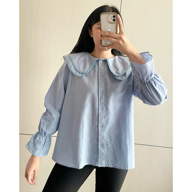 Jual Eska Clothing Warna Baru Lily Blouse Shirt Kemeja Wanita