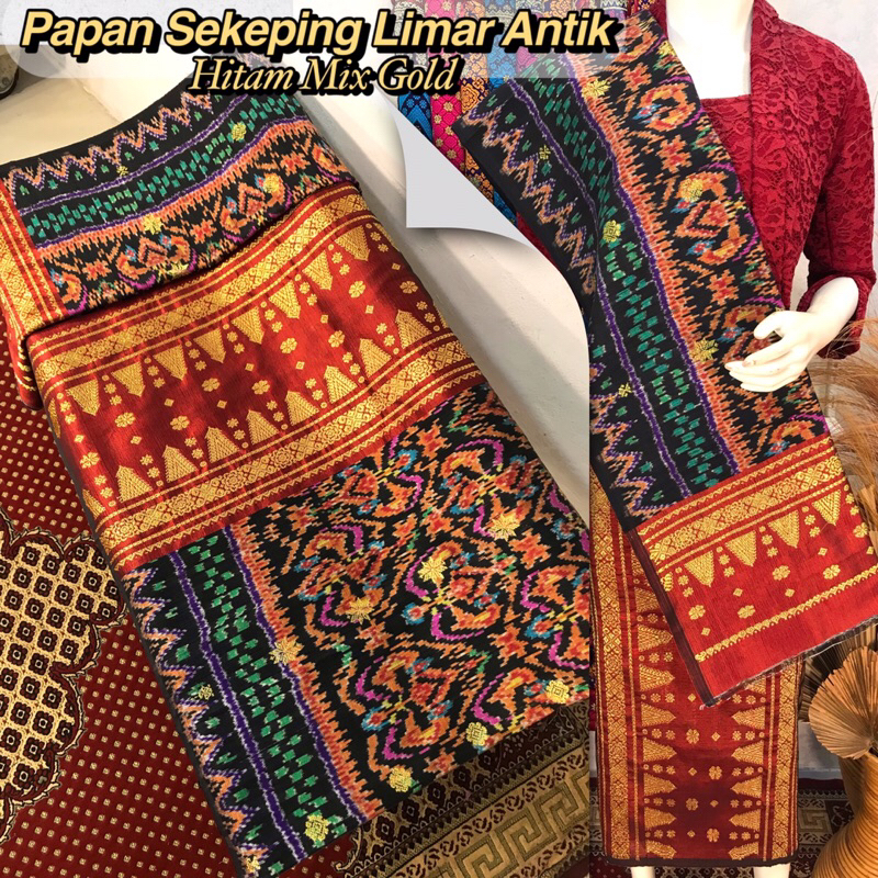 Jual Songket Papan Sekeping Limar Antik Asli Tenun Tangan Palembang